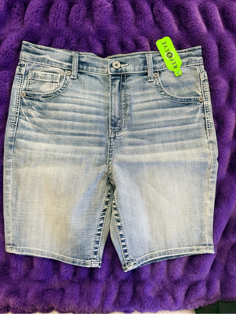 BKE Boys Light Blue Washed Denim Shorts